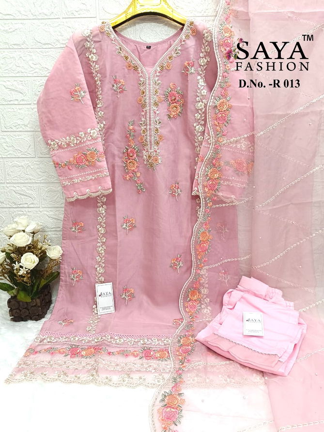 R 013 By Saya Embroidery Pakistani Readymade Suits Exporters In India
